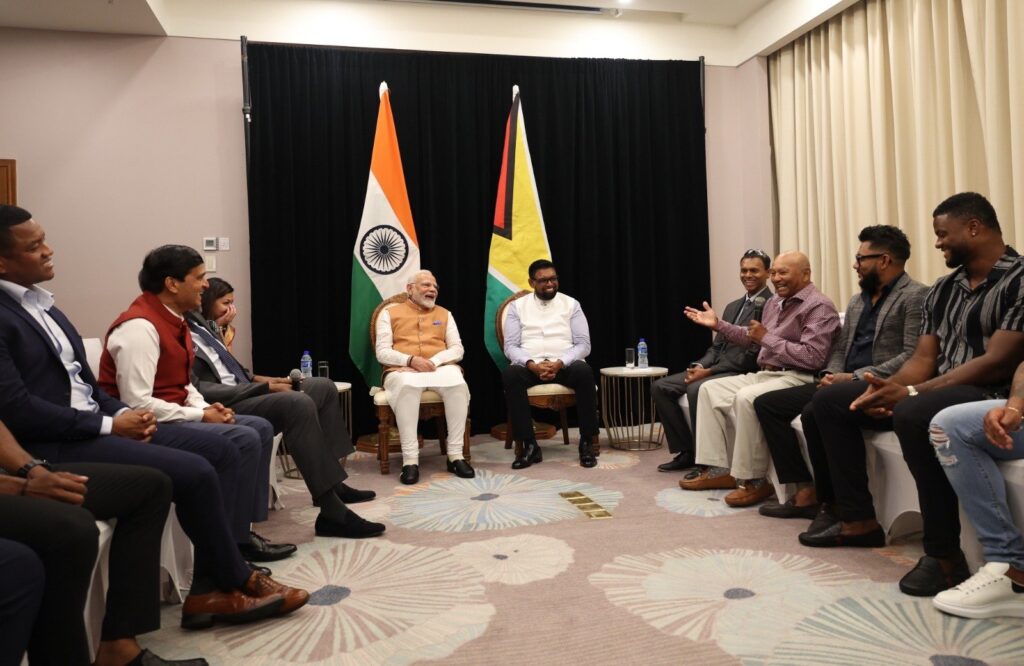 Prime Minister Narendra Modi Engages with Leading Cricket Players of Guyana