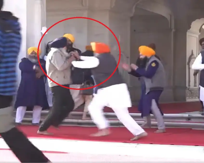 SAD leader Sukhbir Singh Badal narrowly escapes an attack at the Golden Temple in Amritsar while fulfilling religious punishment linked to the 2015 Guru Granth Sahib sacrilege controversy.